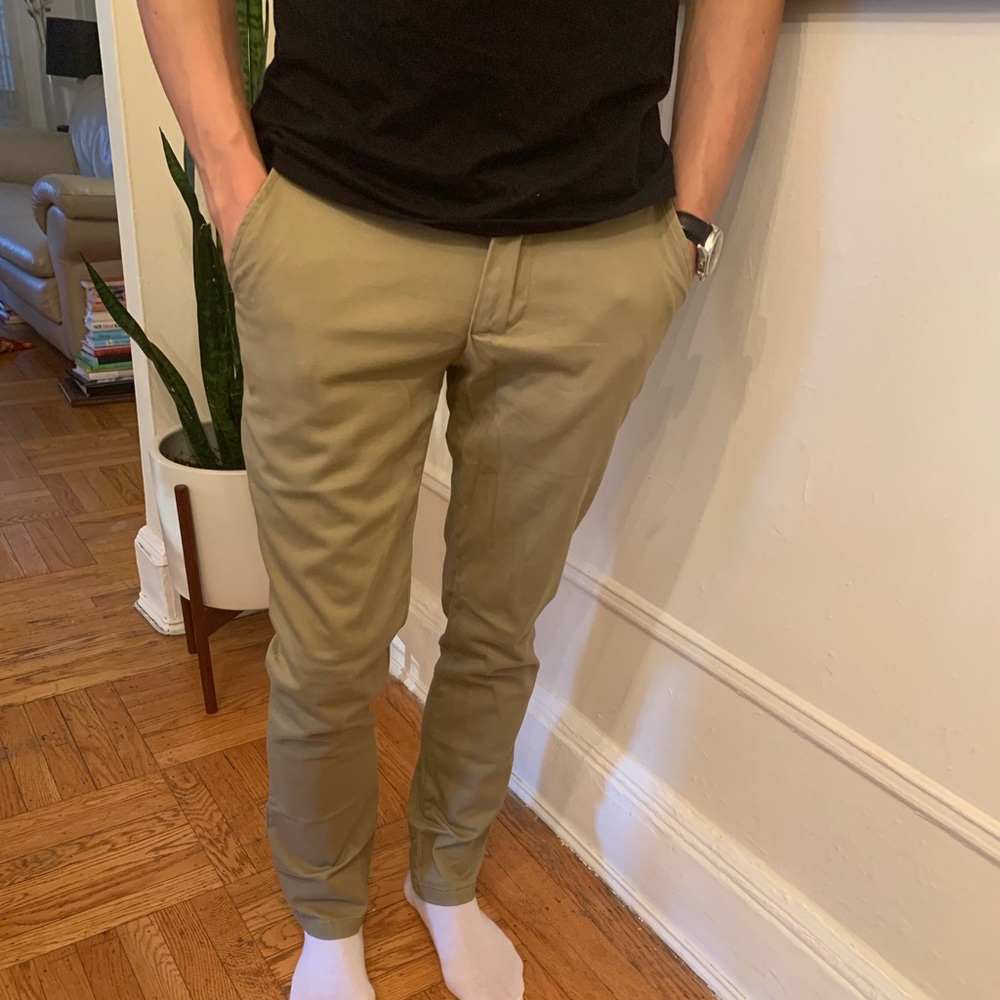 Slim khaki pants